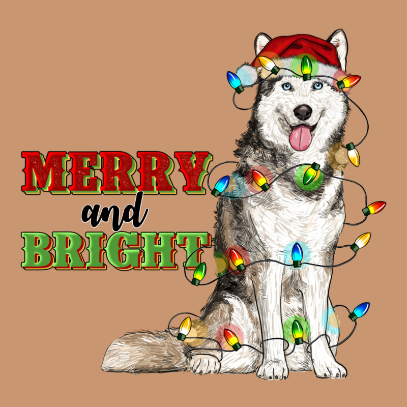 Merry And Bright Husky Heavyweight Hoodie by RanaPortraitStore | Teevron