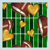 American Football Field And Hearts Seamless Pattern Ladies Tee | Teevron