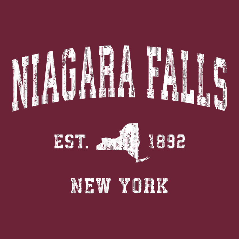 Niagara Falls New York Ny Vintage Athletic Sports Design T Shirt Long Sleeve Tee by linhVisuals | Teevron