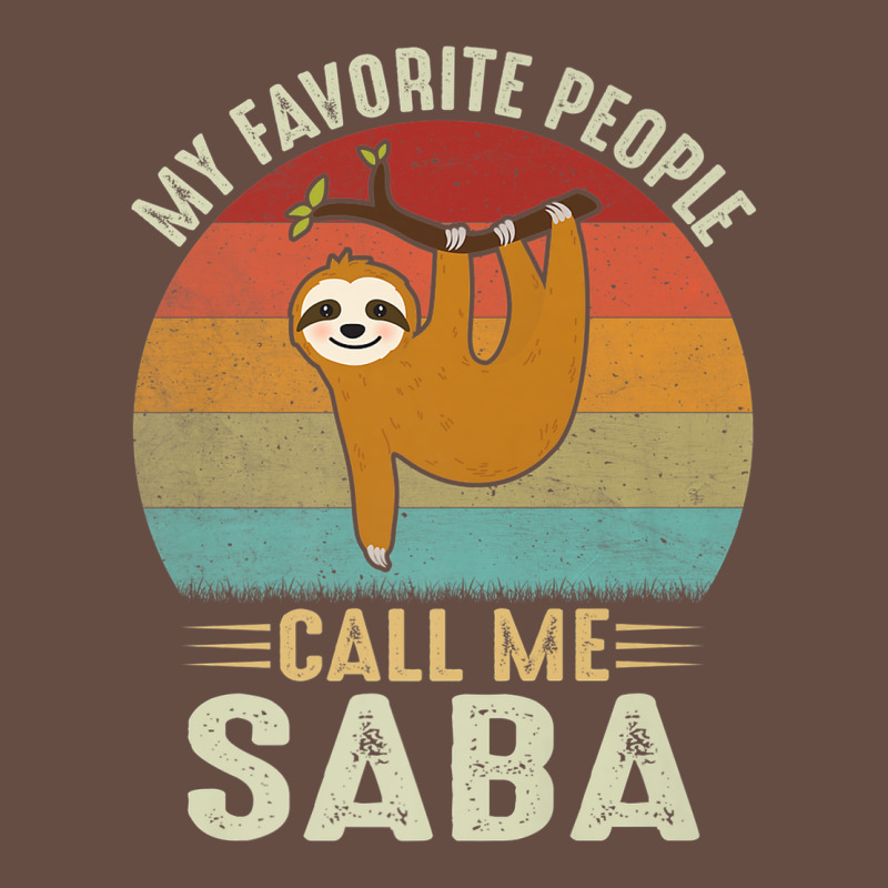 Mens My Favorite People Call Me Saba Cute Sloth Lover Grandpa Premium Long Sleeve Tee by linhVisuals | Teevron