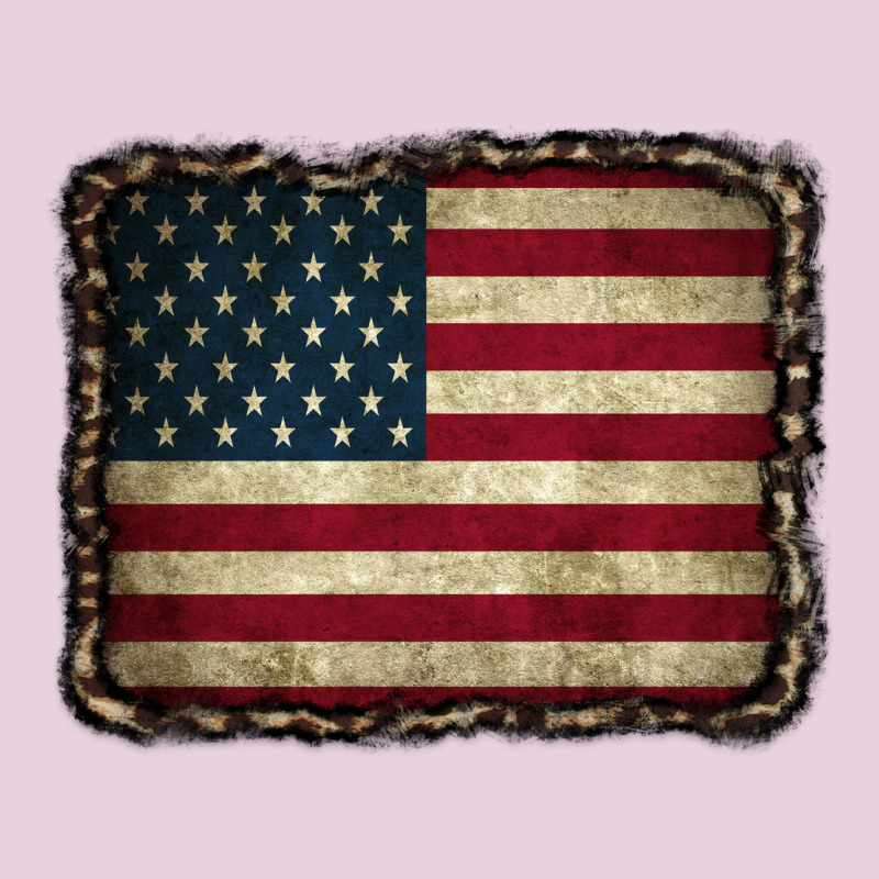 American Flag With Leopard Frame Classic Tee by CowCowDesign | Teevron