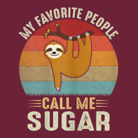 Womens My Favorite People Call Me Sugar Cute Sloth Lover Grandma Long Sleeve Tee | Teevron