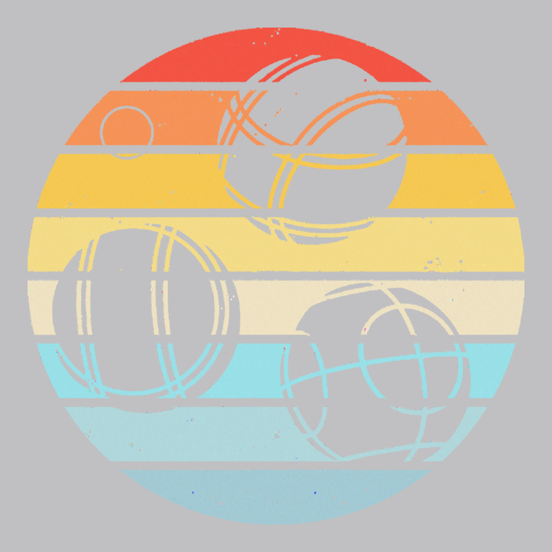 Bocce Ball T  Shirt Bocce Ball Silhouette On A Distressed Retro Sunset Long Sleeve Tee by linhVisuals | Teevron
