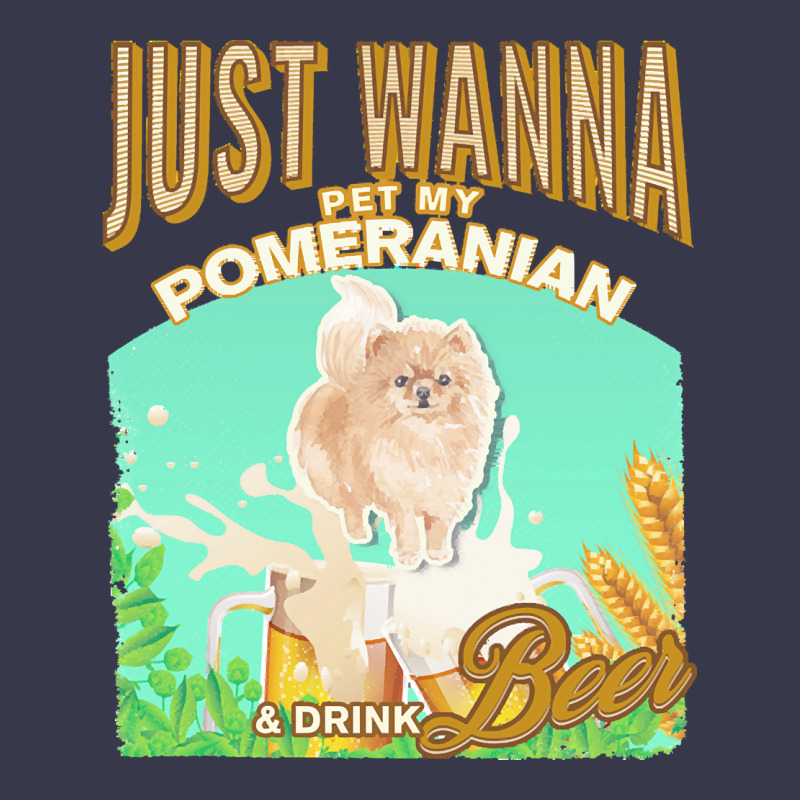 Pommeranian T  Shirt Dog Owner, Just Wanna Pet My Pommeranian & Drink Long Sleeve Tee by linhVisuals | Teevron