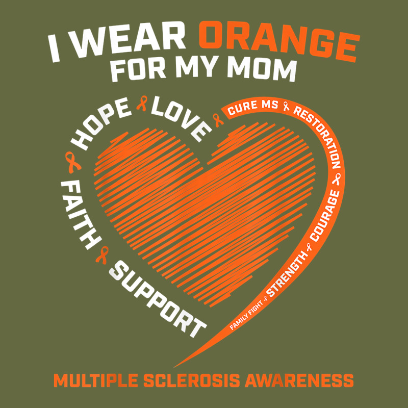 I Wear Orange For My Mom Ms Multiple Sclerosis Awareness T Shirt Long Sleeve Tee by linhVisuals | Teevron