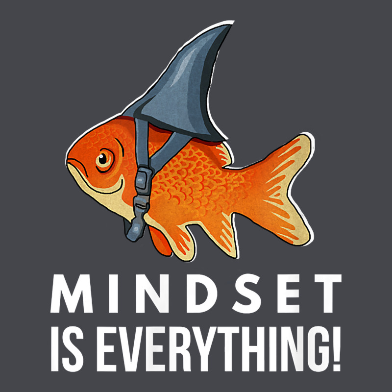 Mindset Motivational Quote Cute Goldfish Shark Fish T Shirt Long Sleeve Tee by linhVisuals | Teevron