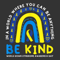be kind down syndrome awareness blue ribbon rainbow march 21 t shirt | Teevron