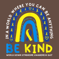 Be Kind Down Syndrome Awareness Blue Ribbon Rainbow March 21 T Shirt Long Sleeve Tee | Teevron