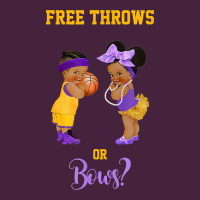 Free Throws Or Bows Basketball Baby Gender Reveal T Shirt Long Sleeve Tee | Teevron