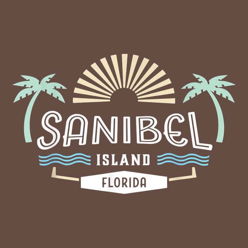 Sanibel Island Retro Style Florida T Shirt Long Sleeve Tee by linhVisuals | Teevron