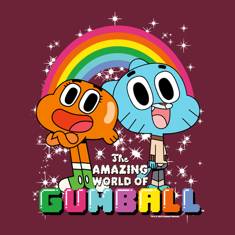 Cn The Amazing World Of Gumball & Darwin Rainbow Portrait Pullover Hoo Long Sleeve Tee by linhVisuals | Teevron