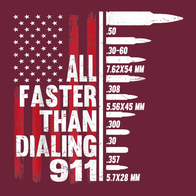 All Faster Than Dialing 911 American Flag Gun Lover For Men T Shirt Long Sleeve Tee by linhVisuals | Teevron