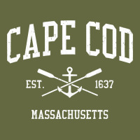Cape Cod Ma Vintage Crossed Oars & Boat Anchor Sports Sweatshirt Long Sleeve Tee | Teevron