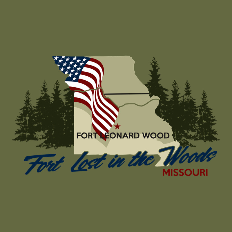 Fort Leonard Wood Fort Lost In The Woods Missouri Pullover Hoodie Long Sleeve Tee by linhVisuals | Teevron