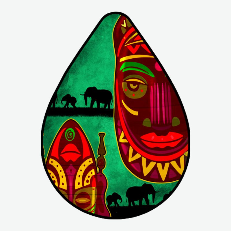 African Masks Teardrop  3 Urban Heavy Tee by BundleAndBundleShop | Teevron