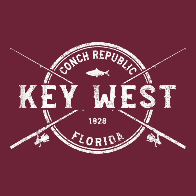 Key West Fl Vintage Crossed Fishing Rods T Shirt Long Sleeve Tee by linhVisuals | Teevron