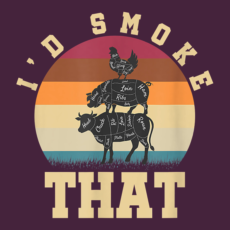 Id Smoke That Funny Smoked Pork Meat Lover Bbq Gift Barbecue T Shirt Long Sleeve Tee by linhVisuals | Teevron