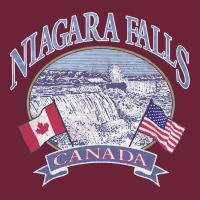 Americana Niagara Falls Scene Canada America Flags Sweatshirt Long Sleeve Tee | Teevron