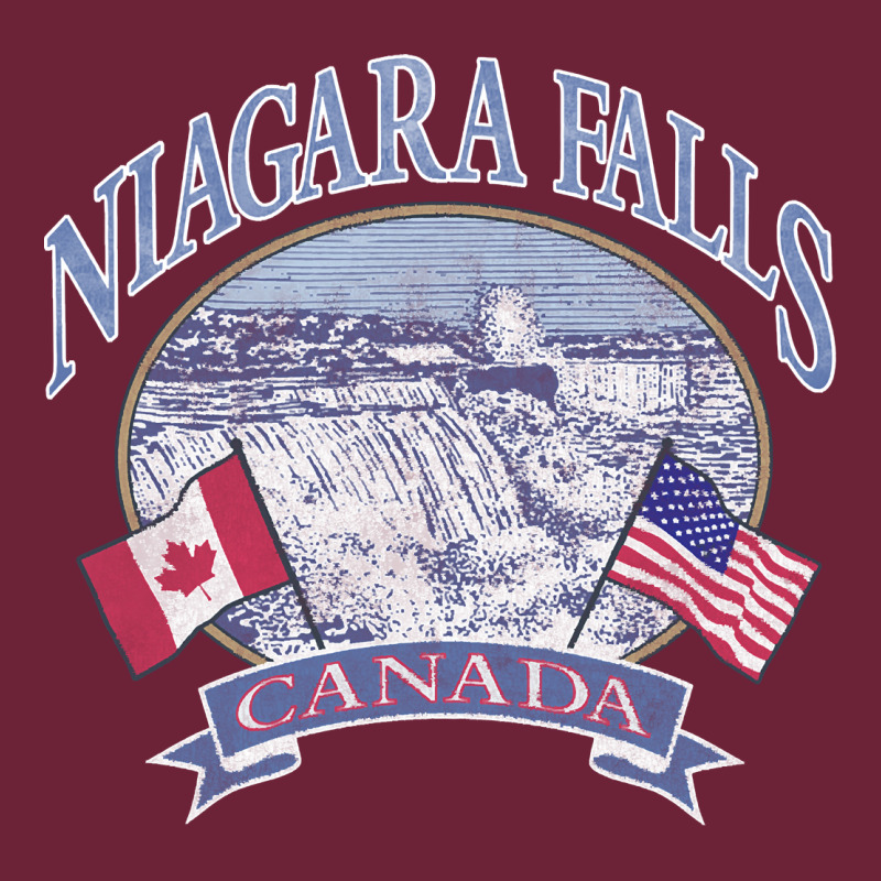 Americana Niagara Falls Scene Canada America Flags Sweatshirt Long Sleeve Tee by linhVisuals | Teevron