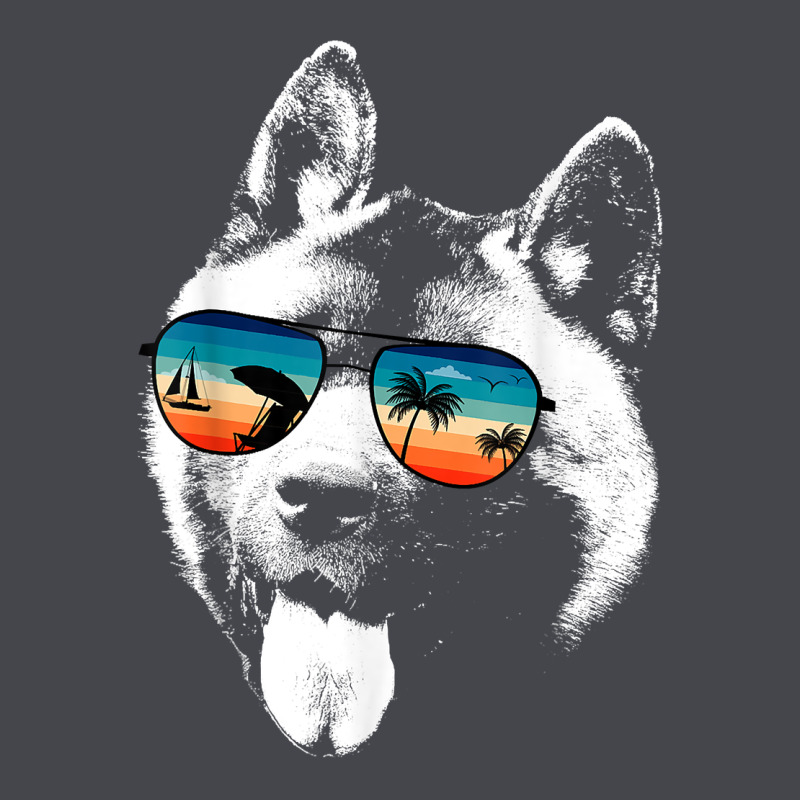 American Akita Shirts With Glasses Sunglasses Retro Style T Shirt Long Sleeve Tee by linhVisuals | Teevron