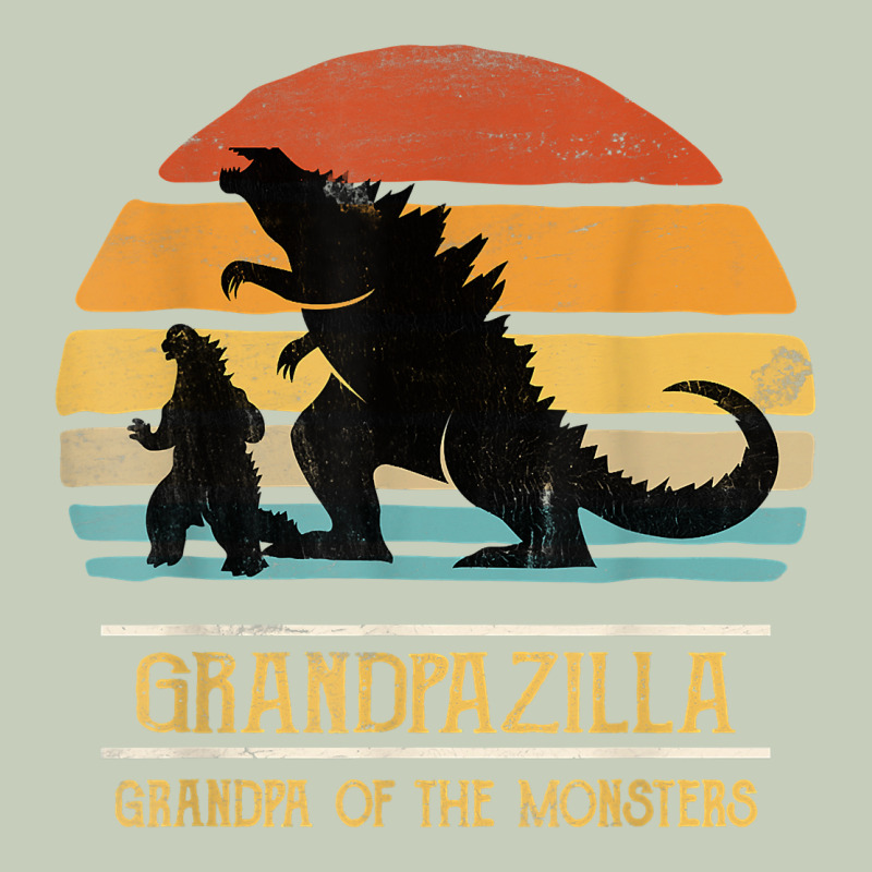 Mens Grandpazilla Grandpa Of Monsters Retro Halloween Christmas T Shir Long Sleeve Tee by linhVisuals | Teevron