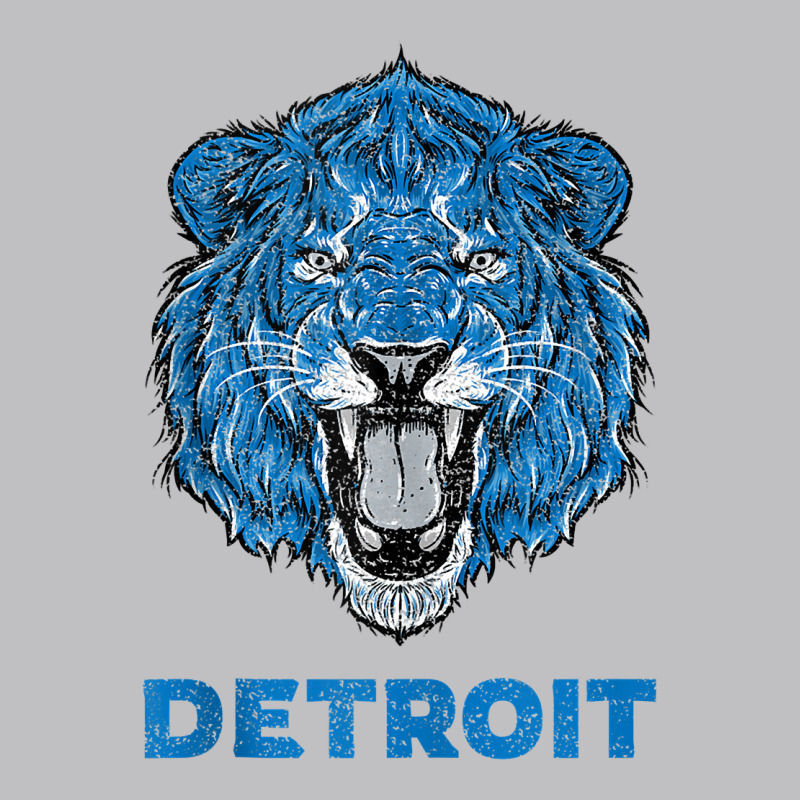 Funny Vintage Lion Face Head Detroit Gifts Tank Top Long Sleeve Tee by linhVisuals | Teevron