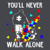 Autism Dad You Will Never Walk Alone Support Autism Son T Shirt Long Sleeve Tee | Teevron