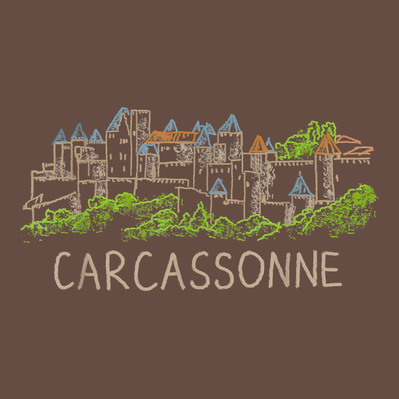 Carcassonne France Unique Hand Drawn Art Gift Men Women T Shirt Long Sleeve Tee by linhVisuals | Teevron