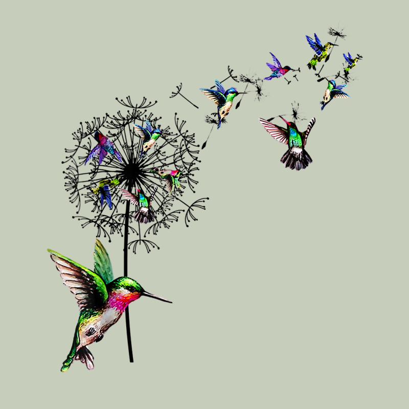 Bird Hummingbird Dandelion Flowers Shirt For Women Men T Shirt Long Sleeve Tee by linhVisuals | Teevron