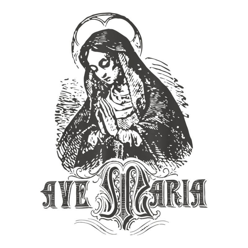 Ave Maria Schubert Latin Mass Blessed Mother Hail Mary Lady T Shirt Long Sleeve Tee by linhVisuals | Teevron