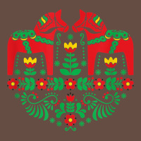 Swedish Dala Horse Folk Art T Shirt Long Sleeve Tee | Teevron
