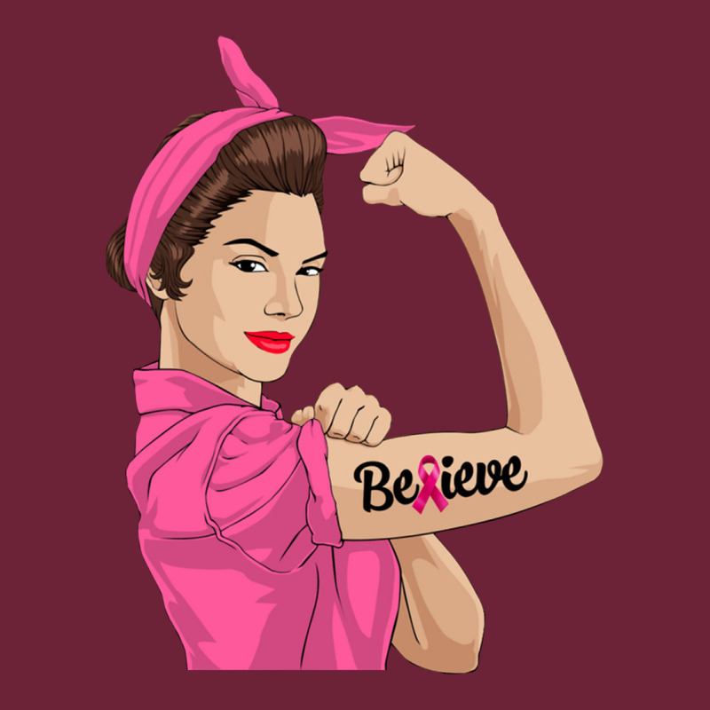 Believe Cancer Awareness Women Gift Long Sleeve Tee by linhVisuals | Teevron