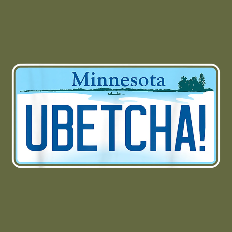 Ubetcha (you Betcha) Minnesota License Plate T Shirt Long Sleeve Tee by linhVisuals | Teevron