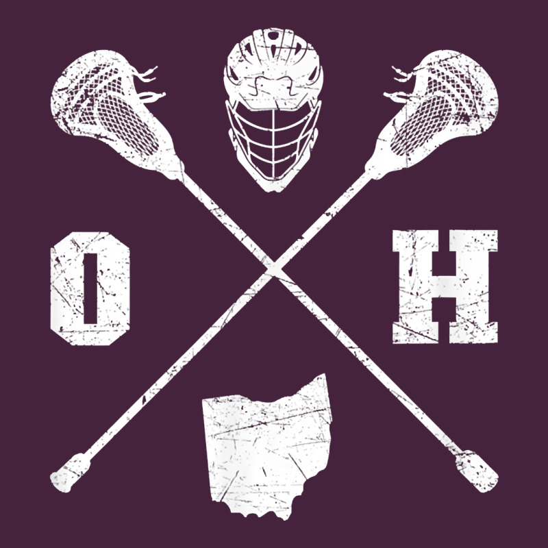 Ohio Lacrosse Sticks & Helmet State Outline Lax Player T Shirt Long Sleeve Tee by linhVisuals | Teevron