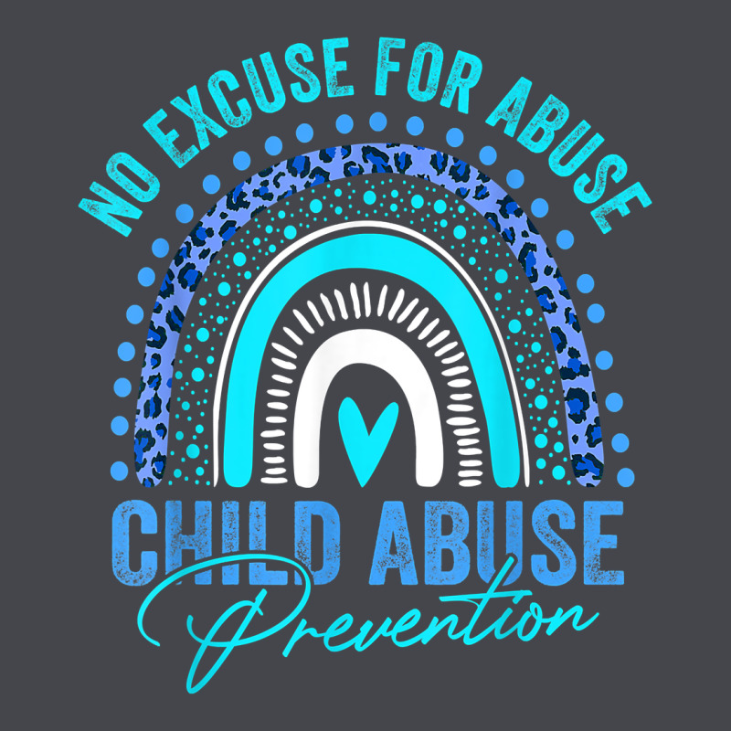 No Excuse Child Abuse Prevention Awareness Leopard Rainbow T Shirt Long Sleeve Tee by linhVisuals | Teevron