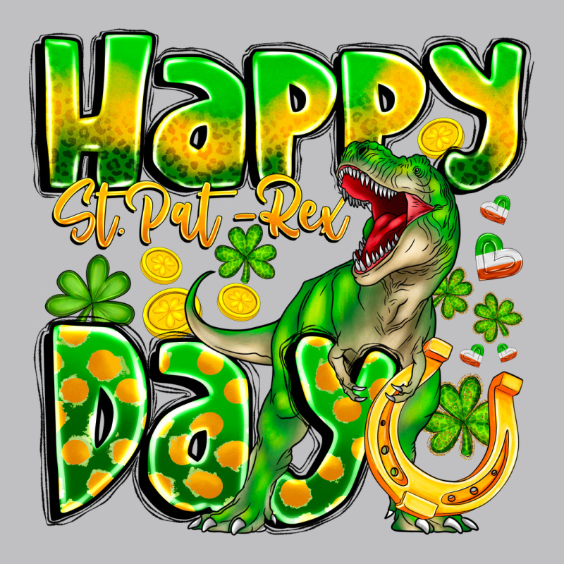 Happy St Patricks Rex Day Long Sleeve Tee by CowhideDigitalArt | Teevron