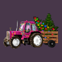Pink Christmas Farm Tractor Heavyweight Hoodie | Teevron