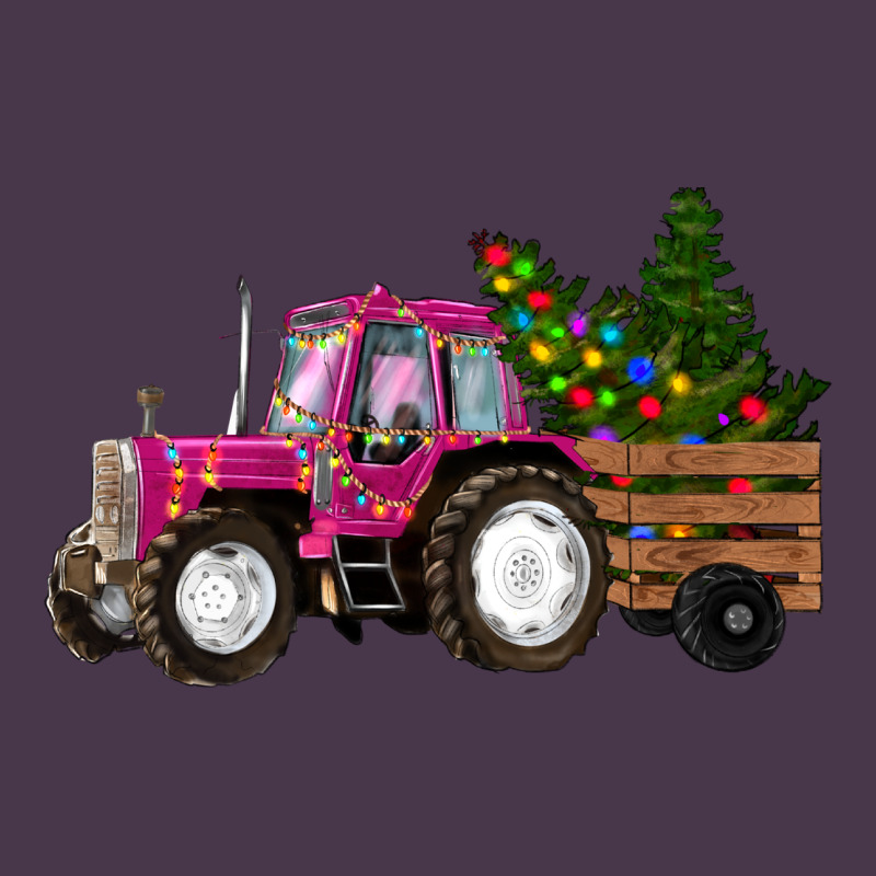 Pink Christmas Farm Tractor Heavyweight Hoodie by RanaPortraitStore | Teevron