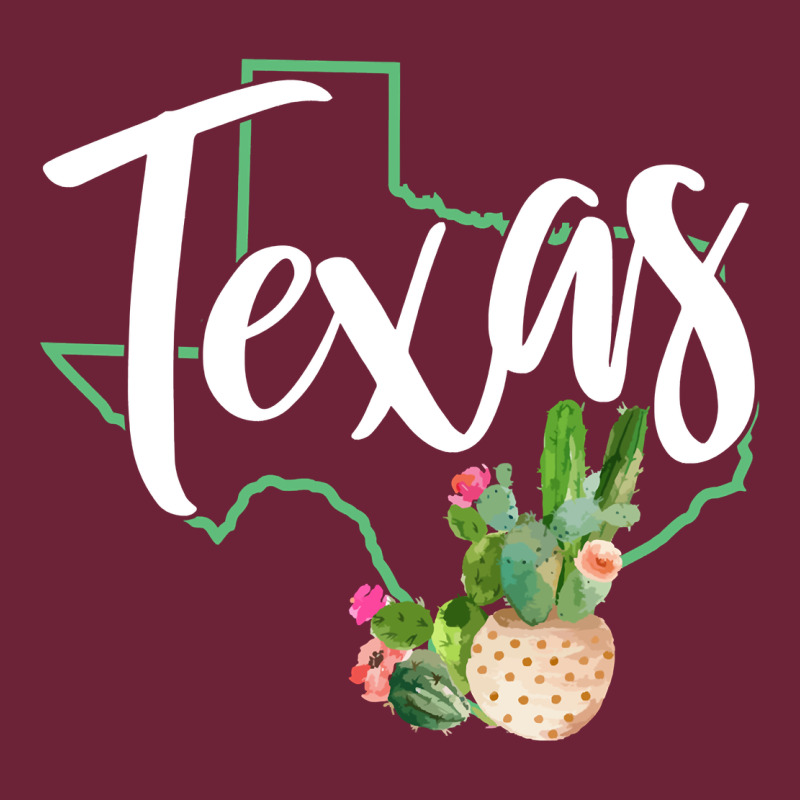 Texas State Map Pride Cactus Vintage Texas Sweatshirt Long Sleeve Tee by linhVisuals | Teevron