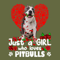 Pitbull Lover Dog Roses Funny Just A Girl Who Loves Pitbull 213 Pitbul Long Sleeve Tee | Teevron