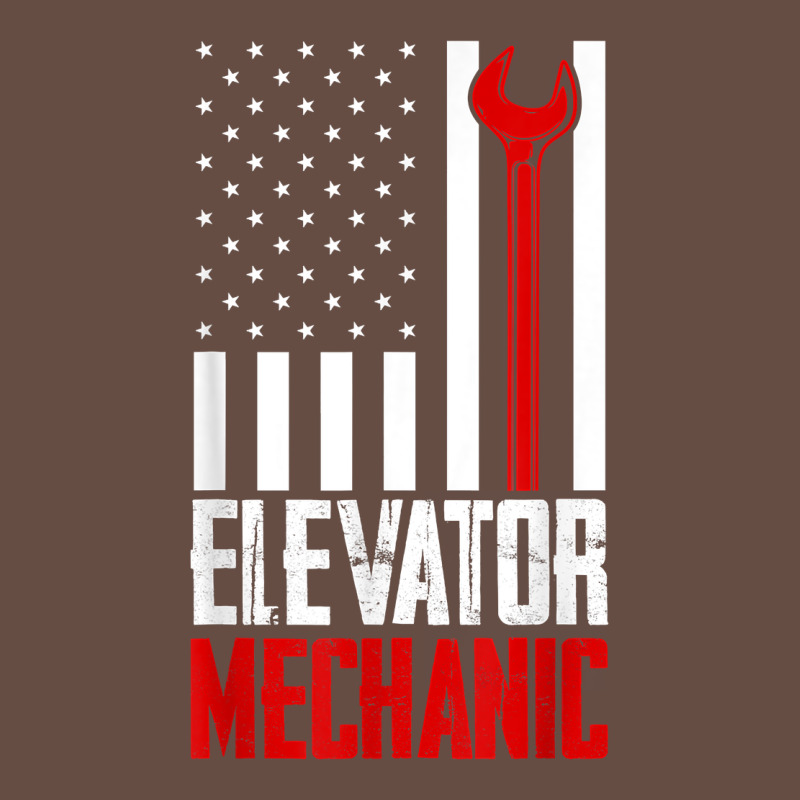 Elevator Mechanic American Flag Gift For Elevator Technician T Shirt Long Sleeve Tee by linhVisuals | Teevron