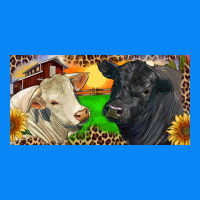 Charolais Bull And Black Angus Bull With Farm Zipper Hoodie | Teevron