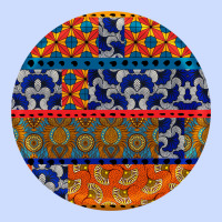 African Fabric Pattern Round Earrings Urban Heavy Tee | Teevron