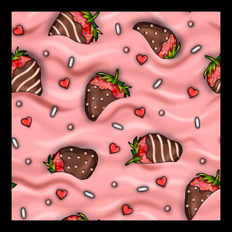 Valentines Day Strawberries In Cream Seamless Pattern Ladies Tee by BundleAndBundleShop | Teevron