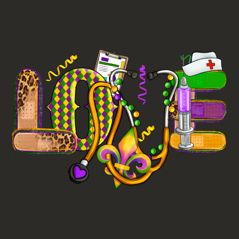 Love Nurse Mardi Gras Heavy Core Tee by OliviaCreatesArt | Teevron