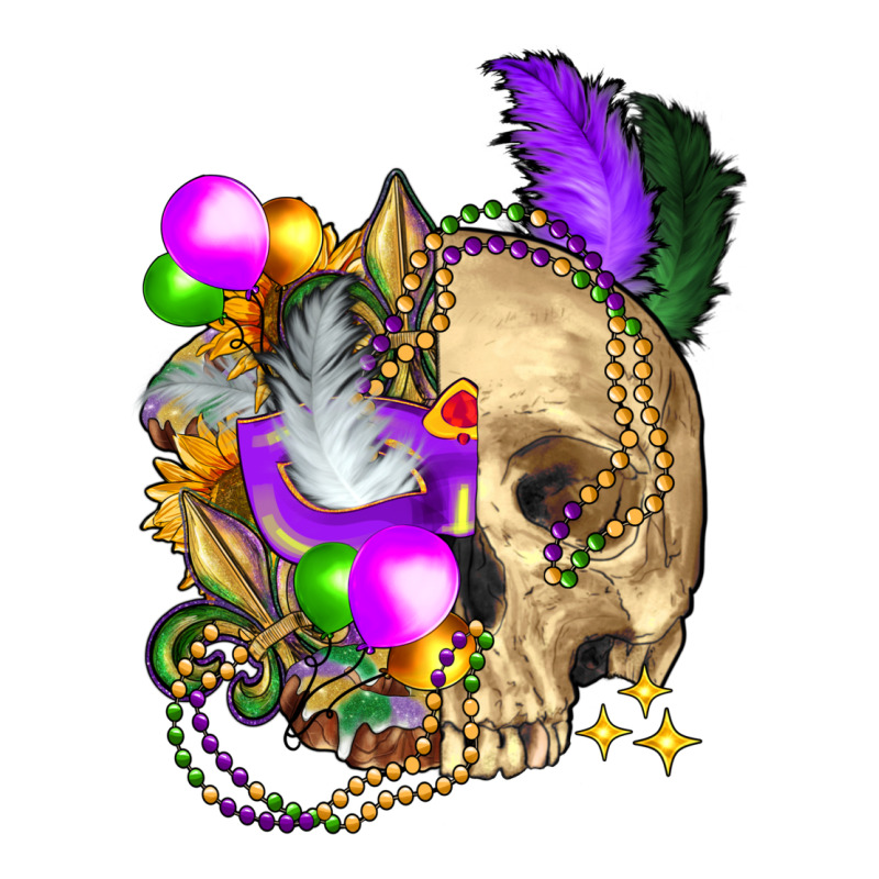 Mardi Gras Skull Premium Tee by FaDigitalArtStudio | Teevron
