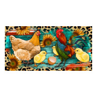 Chicken rooster and chicks with leopard | Teevron