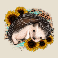 Sleeping Hedgehog Sunflower Leopard Urban Heavy Tee | Teevron