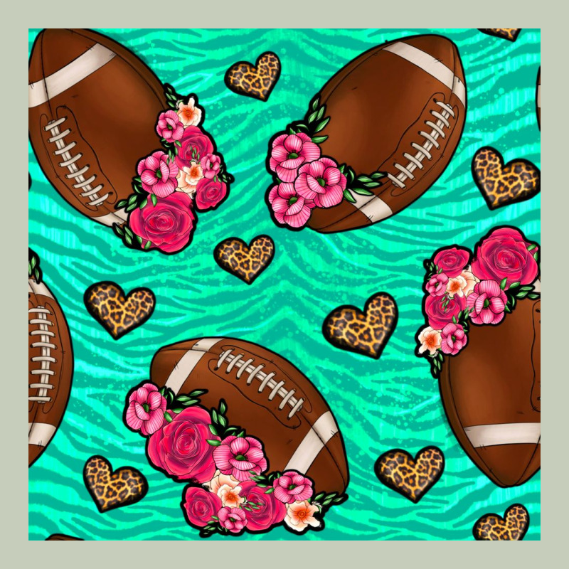 American Football Roses And Hearts Seamless Pattern Ladies Tee by BundleAndBundleShop | Teevron