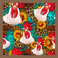 Western  Chicken With Sunflowers Seamless Pattern Premium Tee | Teevron